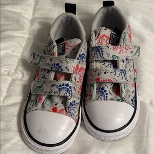 Converse Kids' Sneakers with Dino Print - Red, Blue, Green